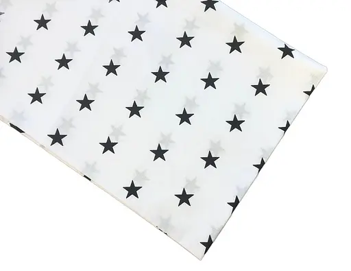 Хлопковая пеленка Moontime 100х80см "Звезды черные" - фото 1