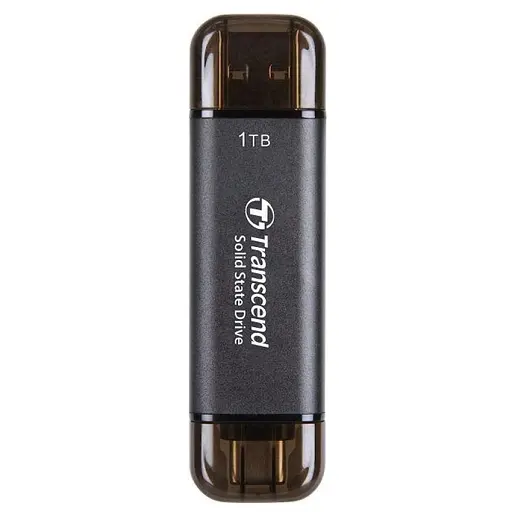 SSD-накопитель Transcend ESD310C 1 ТБ, USB Type C/A Gray (6900651) - фото 1