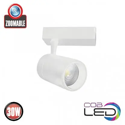 Светильник трековый "MONACO-30" 30W 4200K (с фокусировкой) черный, белый - фото 2