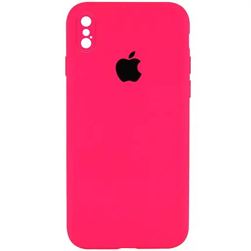 Чохол Epik Silicone Case Square Full Camera Protective AA для Apple iPhone XS Max 6.5 Рожевий/Barbie pink