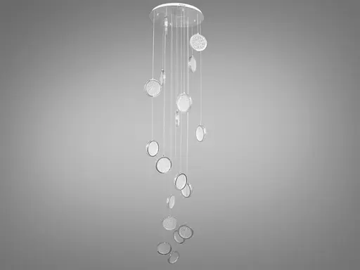 Каскадна світлодіодна люстра для сходової клітини потужністю 120 Вт, ко. - фото 1