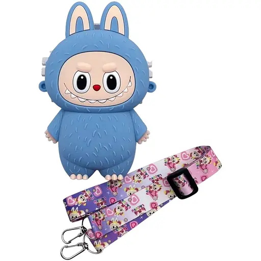 Сумочка Labubu, 13.5x10x3 см, вушка, 1 відділення, застібка-блискавка, силікон, довга ручка, 13x15x13 см