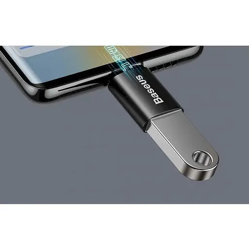 Перехідник Baseus Ingenuity Series Mini OTG Adaptor USB-C to USB-A Black (ZJJQ000001) [78667] - фото 8