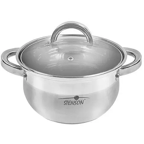 Каструля з кришкою індукційне дно Stenson Belly 3.6 л 22х12 см MH-2721 /6/