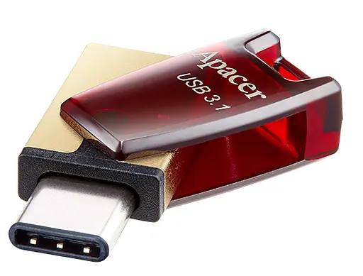 Flash Drive Apacer AH180 64GB (AP64GAH180R-1) Red (6401718) - фото 2