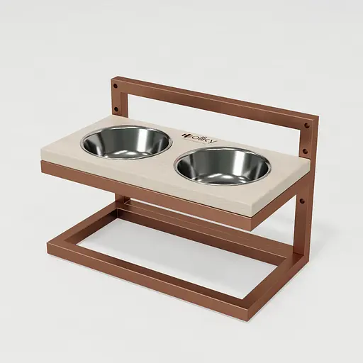 Hollky Flex S — миски на регульованій підставці для маленьких собак (2 × 0.450 л) - фото 2