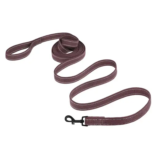 Поводок для собак Barksi Сotton с карабином квадратное ушко 200x2 см черри - фото 4