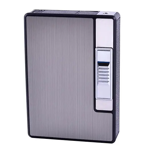 Портсигар на 10 сигарет із запальничкою FOCUS №HL-150 Black (10836) - фото 2