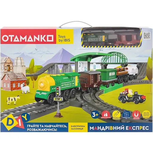 Игровой набор Otamanko Путешествующий Экспресс зеленый 118 деталей - фото 4