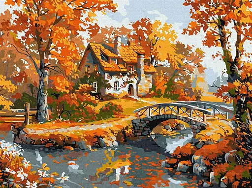 Набір для розпису по номерах Ранковий затишок, Ideyka, 30x40 см, КНО6356