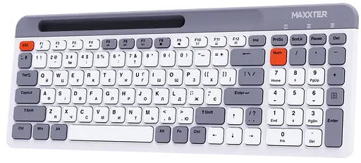 Клавиатура беспроводная Maxxter KBW-02G-UA White - фото 3