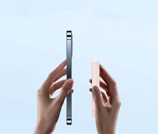 Магнітний портативний павербанк з бездротовою зарядкою Baseus Magnetic 20 W 6000 mAh для iPhone рожевий - фото 10