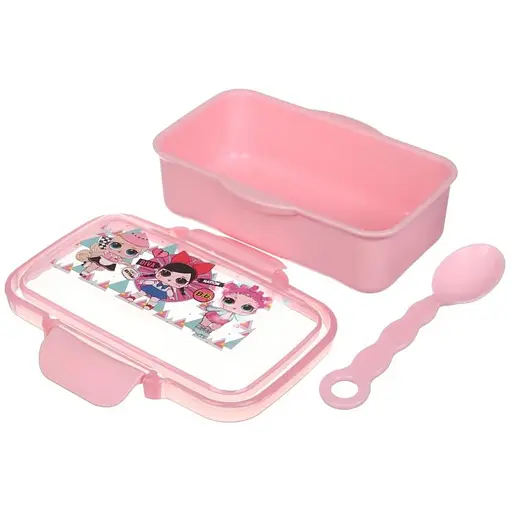 Ланч-бокс детский Laprida Лол розовый пищевой пластик + бутылка 64-21-1929 - фото 2