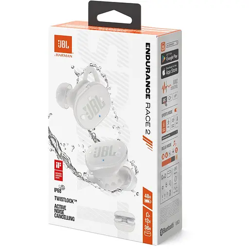 Наушники JBL TWS Endurance Race 2 White (JBLENDURACE2WHT) - фото 11