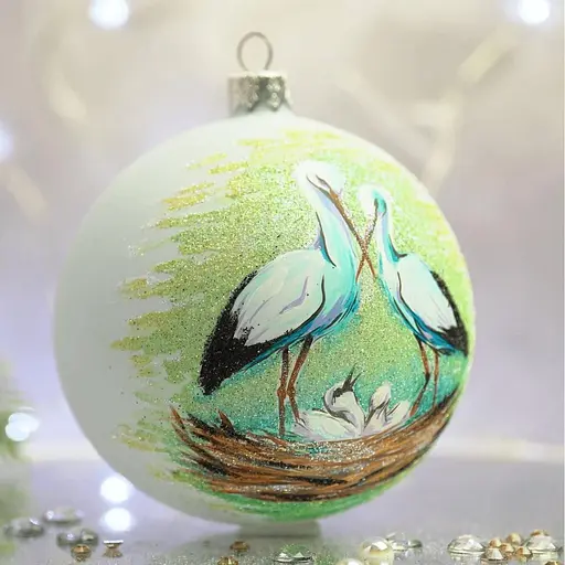 Ялинкова прикраса Санта Шоп Родина лелек скло (4820001112283) - фото 2