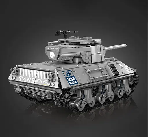 Конструктор танк М36  на радіокеруванні  Mould King Jackson Tank Destroyer Technik військова техніка  для дорослих та дітей 1057 деталей - фото 3