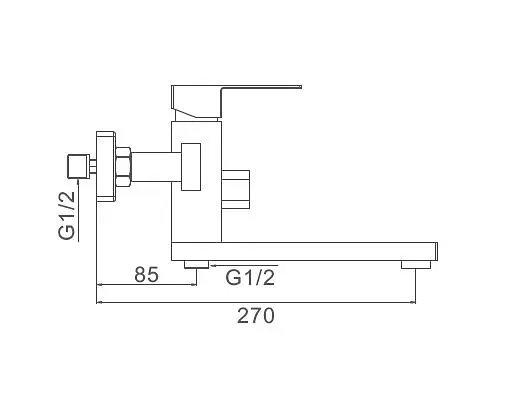 Смеситель для ванны короткий гусак Ø35 Frap 1/8 F32802 (H802) Нержавеющая сталь - фото 6