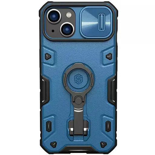 Чохол TPU+PC Nillkin CamShield Armor Pro no logo шторка на камеру для Apple iPhone 14/13, 6.1 Синій