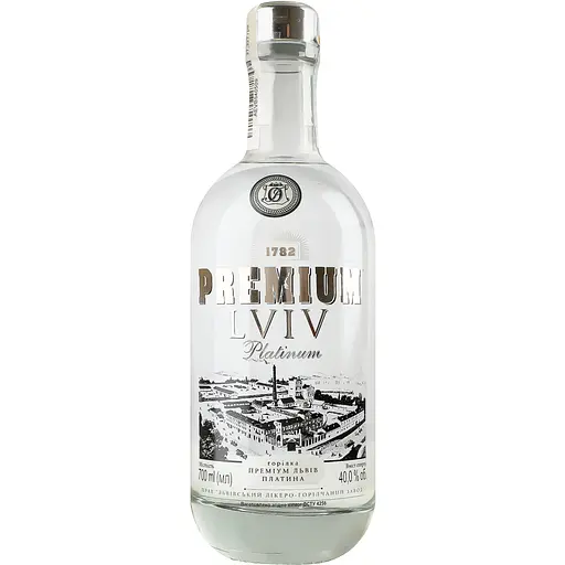 Горілка Premium Lviv Платина 40% 0.7 л - фото 1