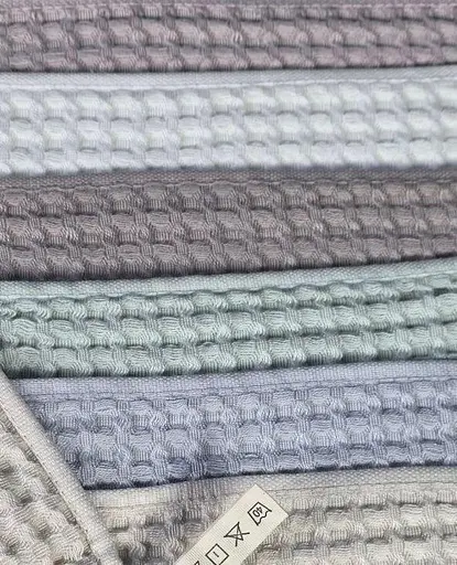 Набір банних рушників із льону 6 шт. 140х70 см L&M Home Textiles DT-517-72 вафельні рушники пастельні кольори в наборі - фото 5