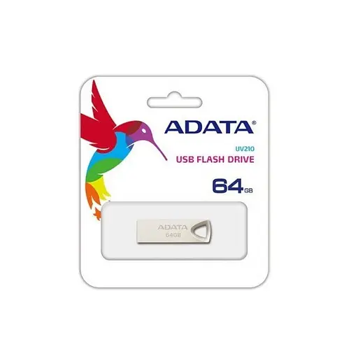 Флеш-накопитель ADATA USB 2.0 AUV 210 64Gb Golden - фото 2