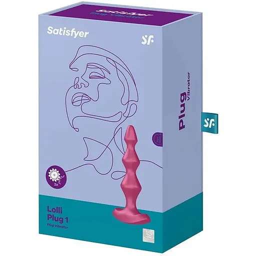 Анальный стимулятор-бусины с двумя моторами Satisfyer Lolli-Plug 1 Berry - фото 5