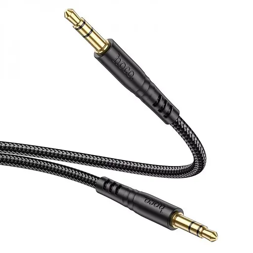 Аудіокабель HOCO UPA24 Smooth AUX audio cable Black - фото 4