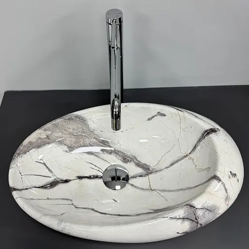 Умивальник VBI Vicenza sand glossy накладний VBI-014803, Мармур - фото 6