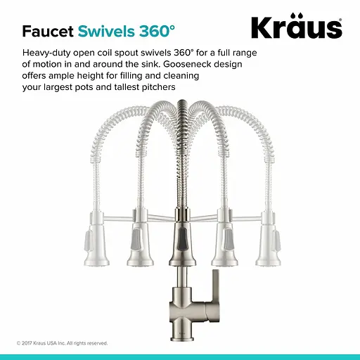 Змішувач для кухні Kraus Britt KPF-1690SFS Нержавіюча сталь - фото 12