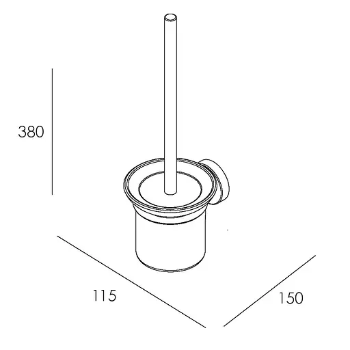 Йоржик для унітазу Imprese Skala 151275, Хром - фото 2