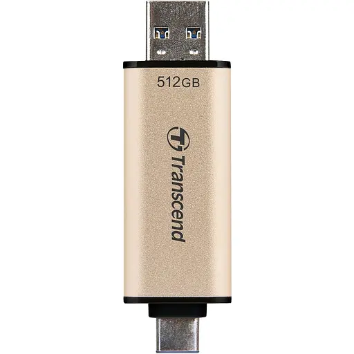 USB флеш накопичувач Transcend 512GB JetFlash 930C Gold-Black USB 3.2/Type-C (TS512GJF930C) - фото 3