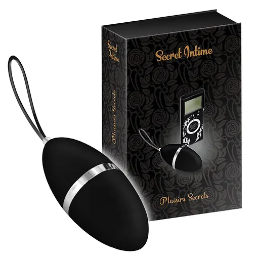 Віброяйце Secret Intime Plaisirs Secrets 7.9 см (чорний) - фото 9