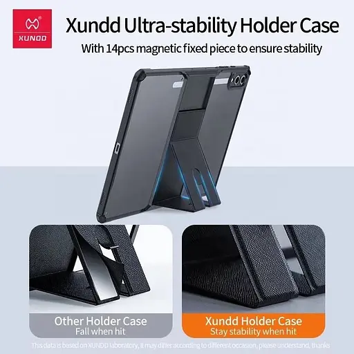 Чохол накладка з підставкою HunDD з посиленими кутами для Samsung Galaxy Tab S10+ / S9+ (12.4") Чорний - фото 3