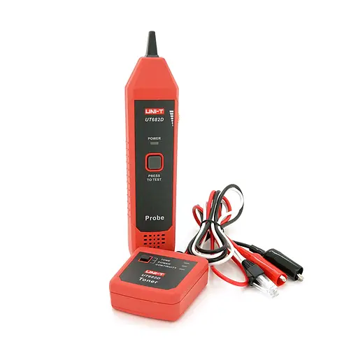 Кабельний тестер та трасошукач UNI-T UT-682D Трасування (≥3000 м) ідентифікація пар/ліній перевірка цілісності (обрив/КЗ) - фото 1