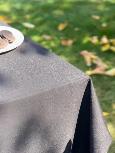 Водовідштовхувальна скатертина Чорний однотон 180х130 см - фото 4