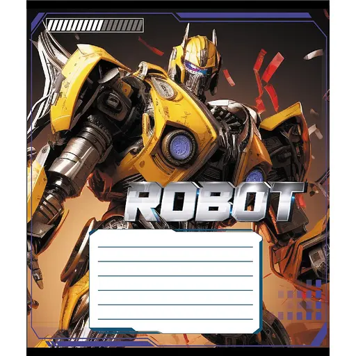 Зошит учнівський "Робот" Leader 012-590508K-2 в клітинку, 12 аркушів (959050) - фото 1