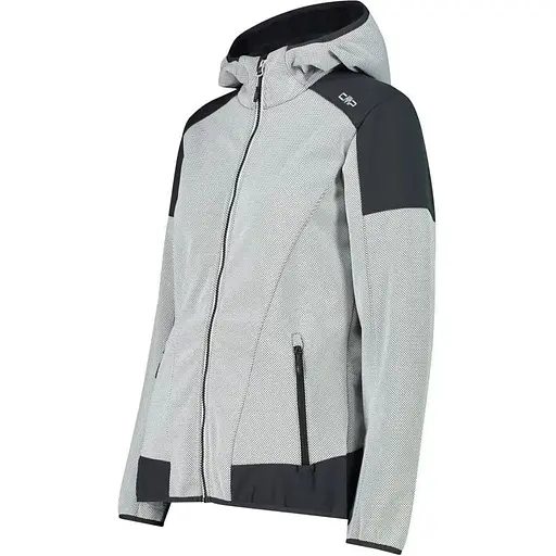 Куртка CMP Women's Jacquard Softshell Jacket Grey/Black S (1097-33A2136-25XP 38) - фото 2