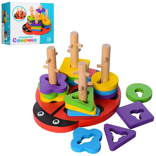 Детская развивающая игрушка Геометрика MD 1027 деревянная