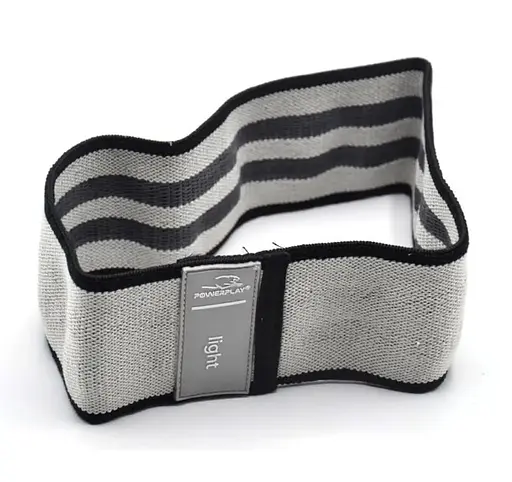 Тканинна гумка PowerPlay 4111 Hip Band S Heavy для фітнесу та спорту Сіра (d_64cm) (PP_4111_Grey_S) - фото 2