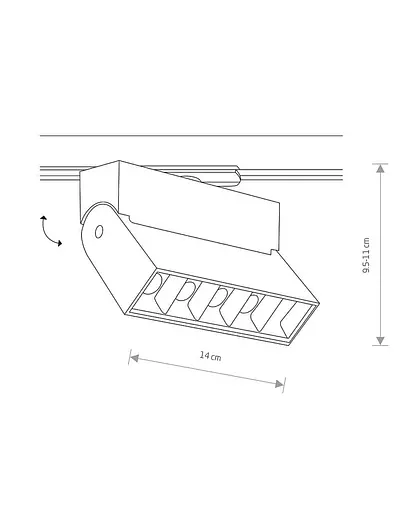 Трековий світильник Nowodvorski 7621 Profile Focus LED 1x10W 3000K 600Lm IP20 чорний - фото 5