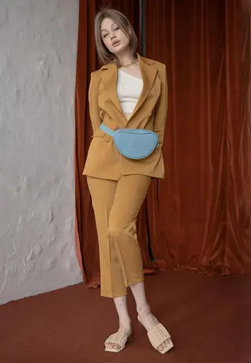 Поясна сумка Ada блакитна - фото 2