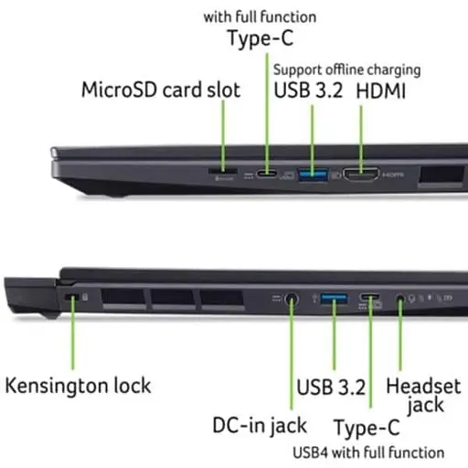 Ноутбук ACER Nitro 14 AN14-41-R6VW, (NH.QSREX.009), AMD Ryzen 7 8845HS до 5,1 ГГц, 14,5" WUXGA, 16 ГБ, SSD 512 ГБ, NVIDIA GeForce RTX 405 - фото 6