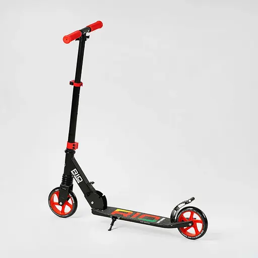 Самокат Best Scooter Rio 68-89х54.5 см Червоно-чорний 000283542 - фото 2