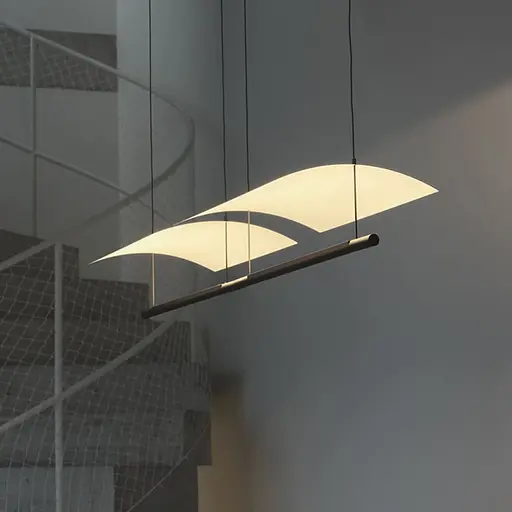 Підвісний світильник-репліка з подвійним корпусом 118х20х30 см | Арт. AA262/2- 1180*300 | Line F - фото 1