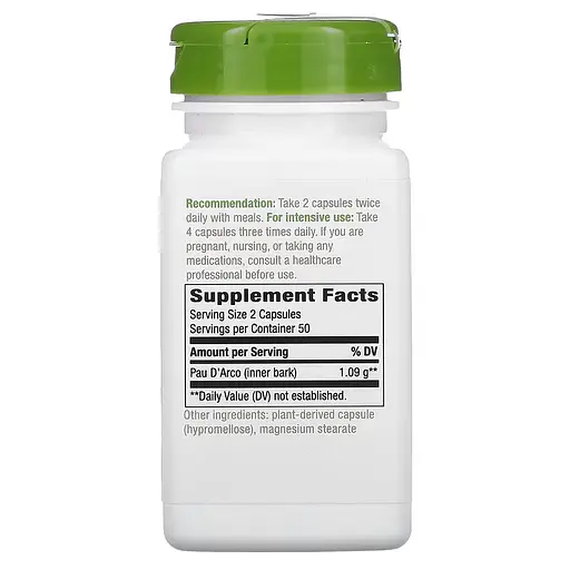 Натуральная добавка Nature's Way Pau D'Arco, 100 вегакапсул - фото 2