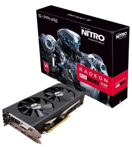 Відеокарта AMD Radeon RX 480 8GB Sapphire Nitro+ OC (11260-07) Б/В