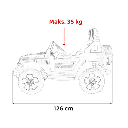 Електромобіль Ramiz Jeep Wrangler Rubicon 12 В,White (PA.DK-JWR555.BIA) - фото 10