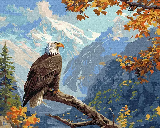 Набір для розпису по номерах Вершинний страж, Ideyka, 40x50 см, КНО6649