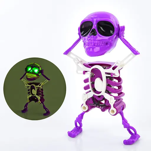 Робот скелет, 18 см, заводной, интерактивный
