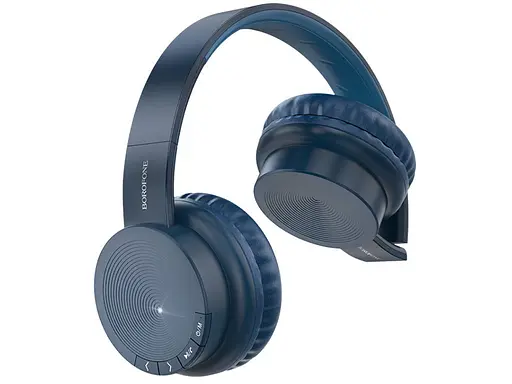 Беспроводная стерео гарнитура Borofone BO11 Maily, AUX, BT5.0, 250mAh, 8h, Синий - фото 3